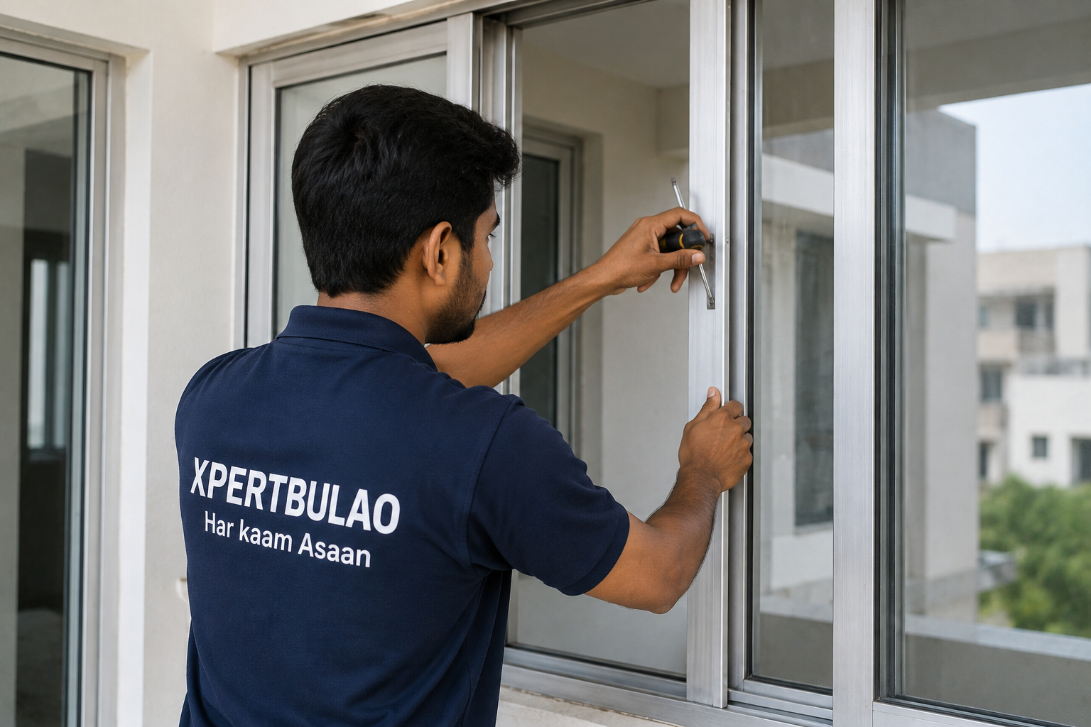 Aluminium Fabrication Door & Window Work