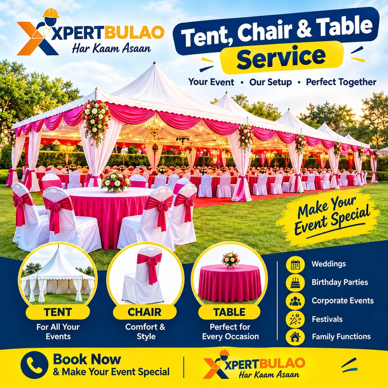 Tent, Chair & Table Rental Service